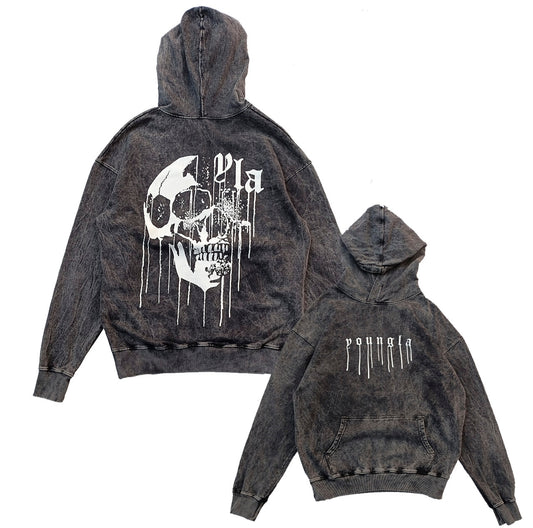 Hoodie en ASID WASH french terry 350 con diseño frontal y espalda (Copia)