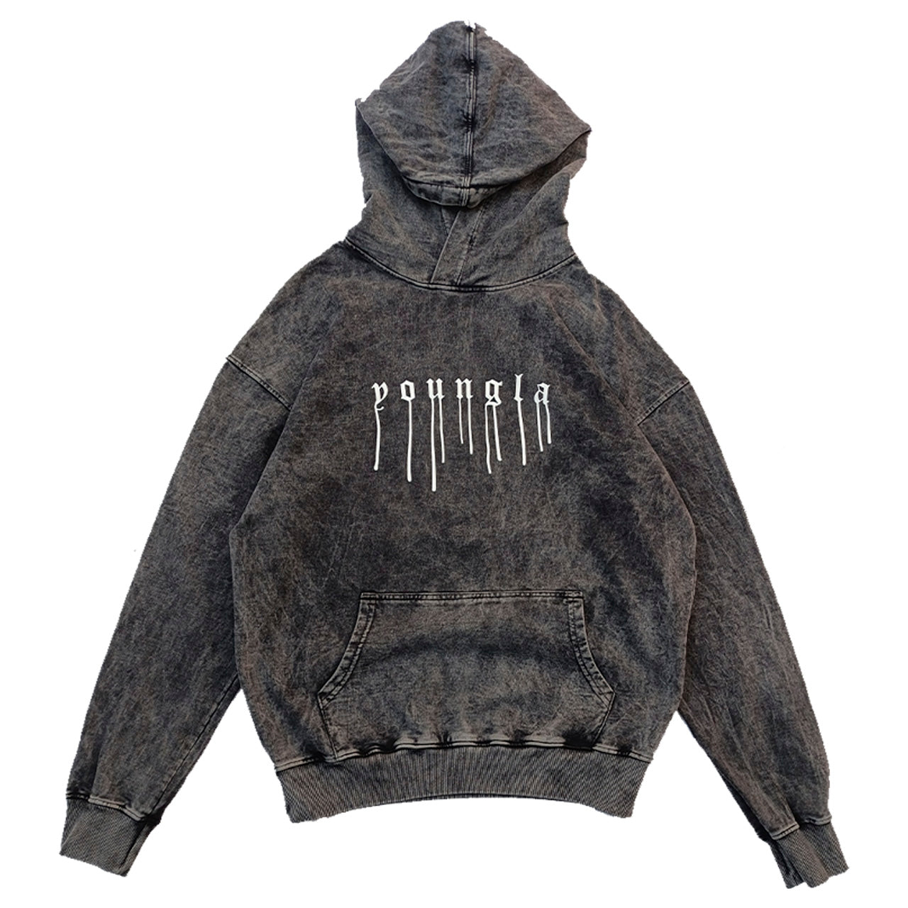 Hoodie en ASID WASH french terry 350 con diseño frontal y espalda (Copia)