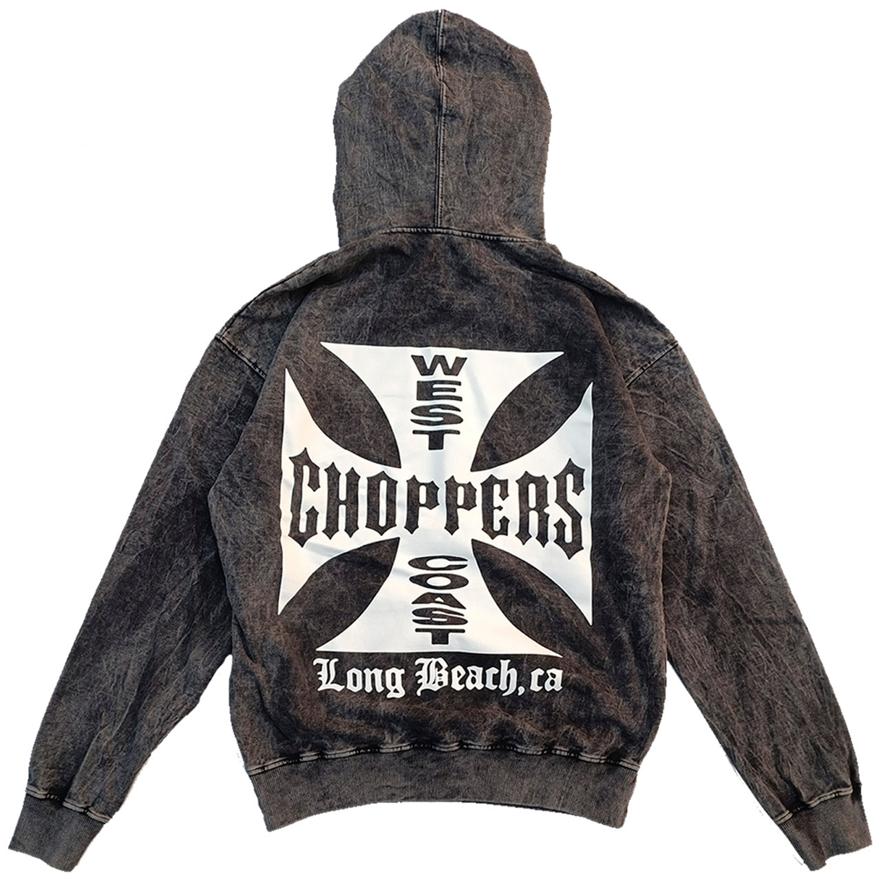 Hoodie en ASID WASH french terry 350 con diseño frontal y espalda