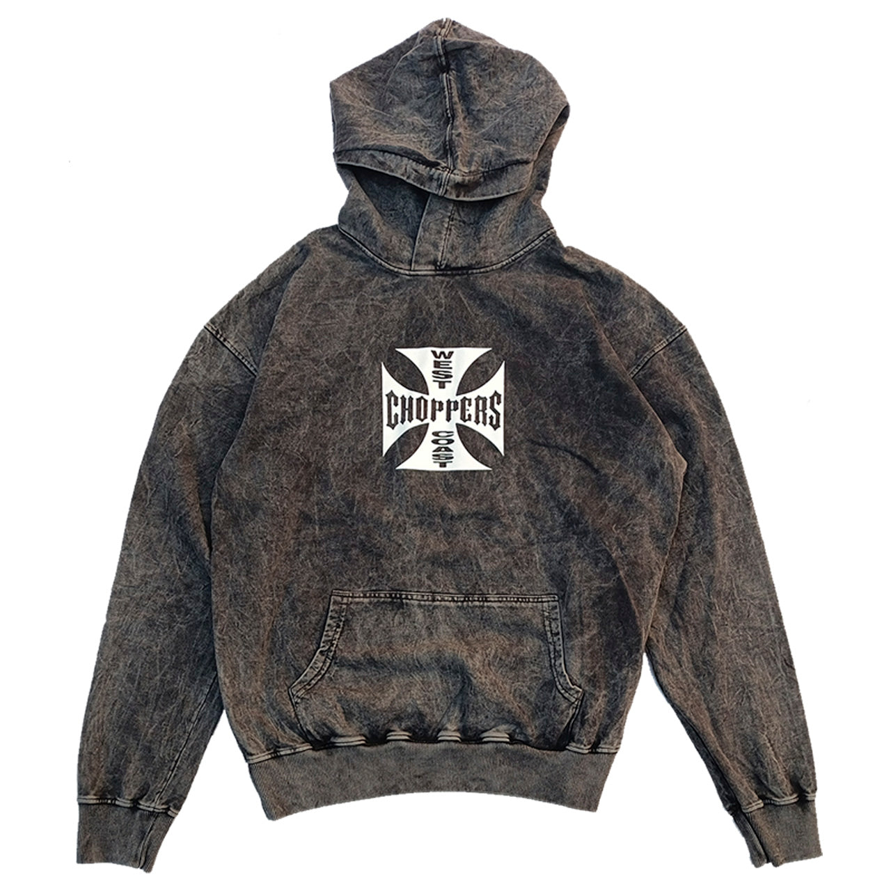 Hoodie en ASID WASH french terry 350 con diseño frontal y espalda