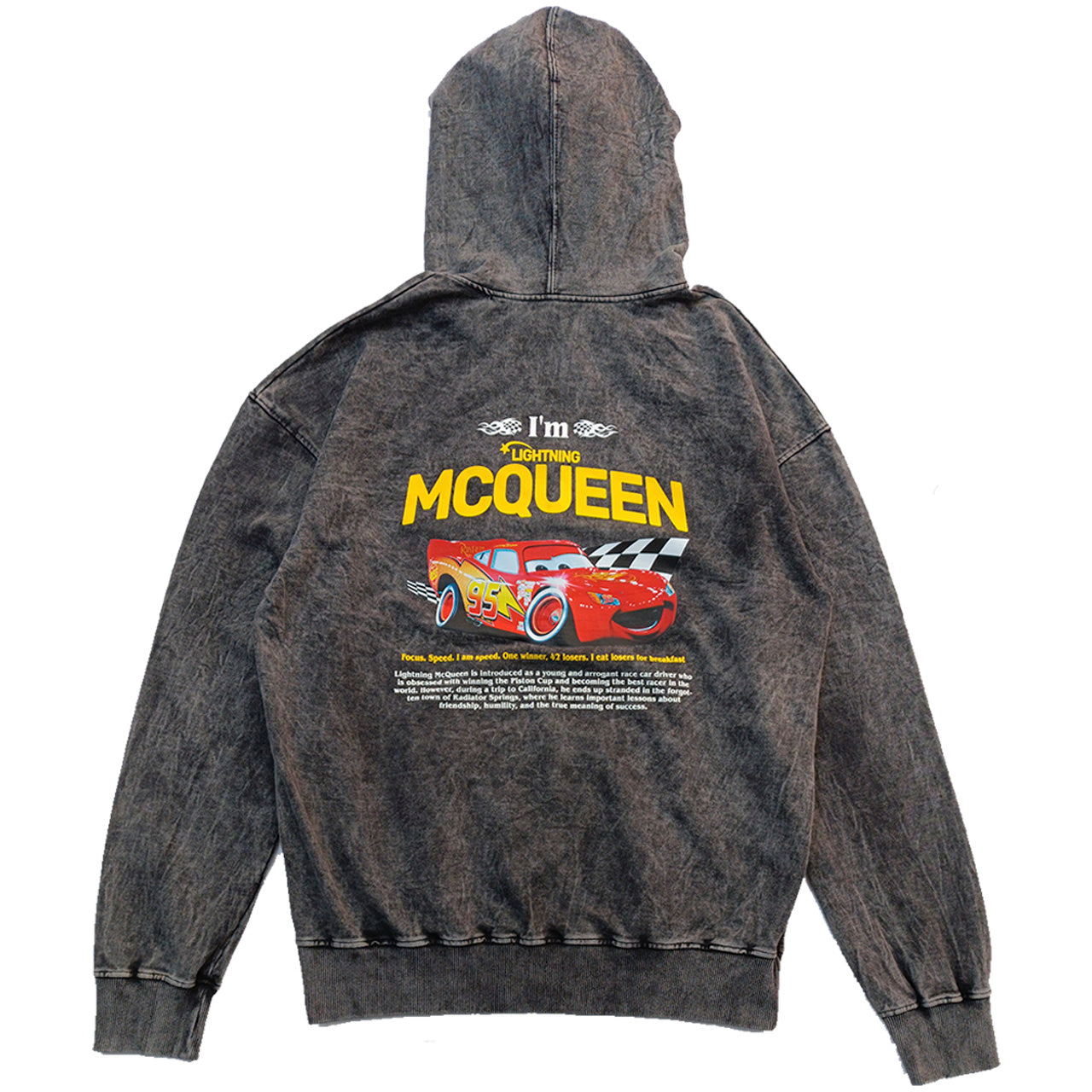 Hoodie en ASID WASH french terry 350 con diseño frontal y espalda