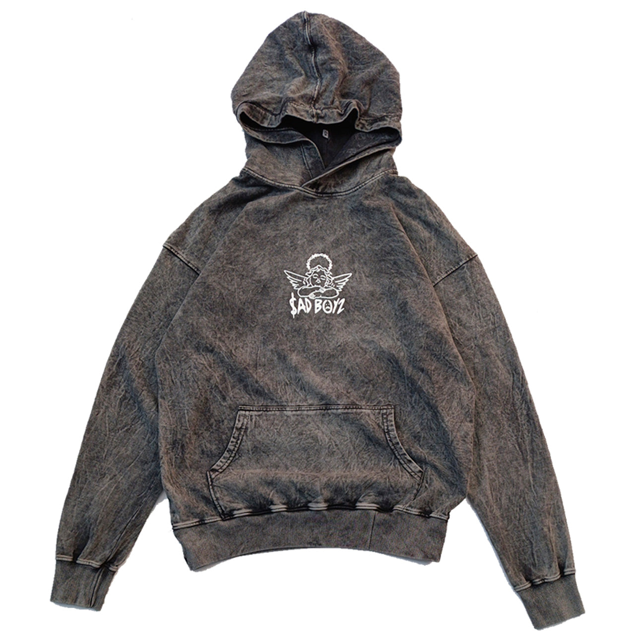 Hoodie en ASID WASH french terry 350 con diseño frontal y espalda