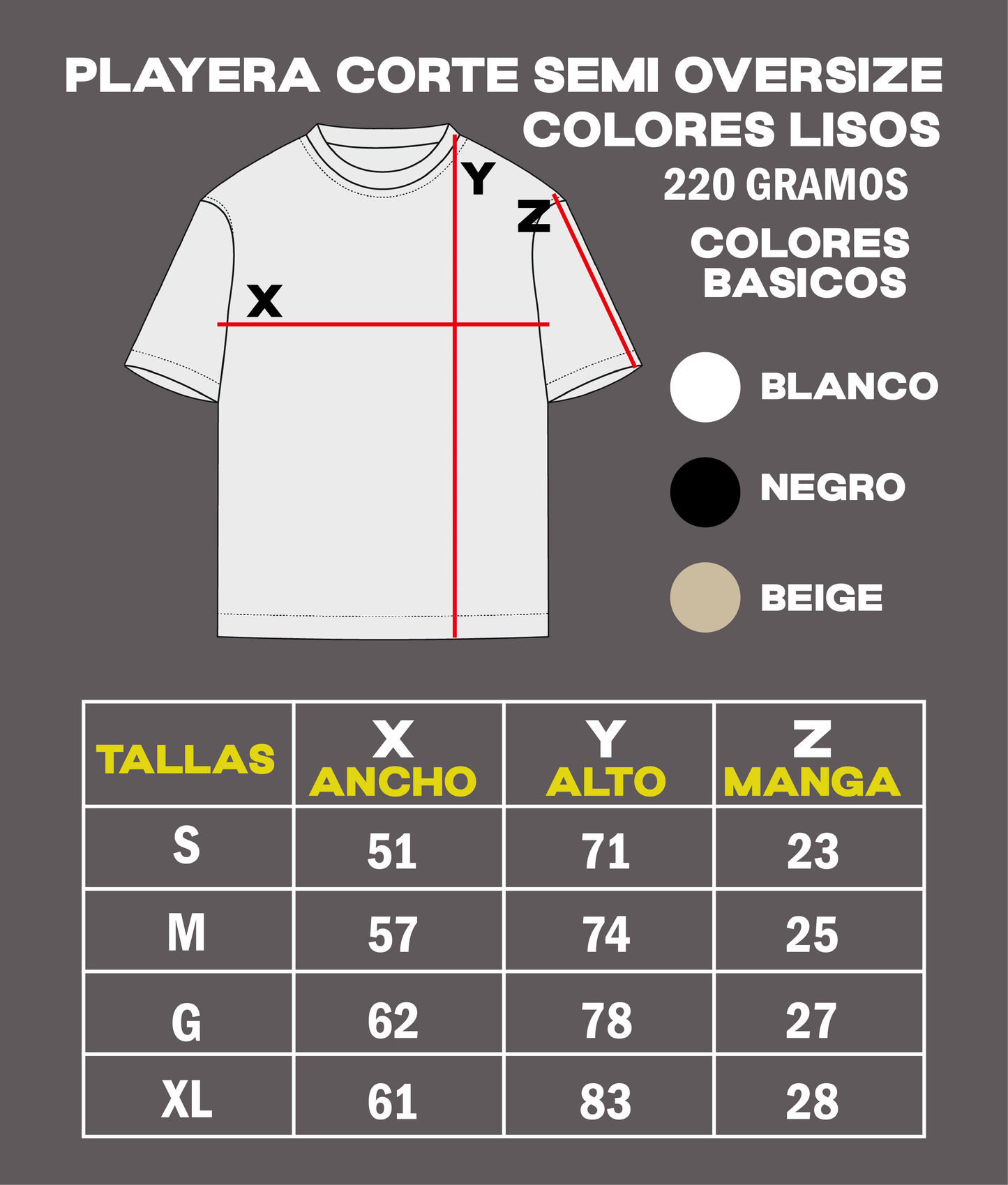 Playera lisa color BEIGE