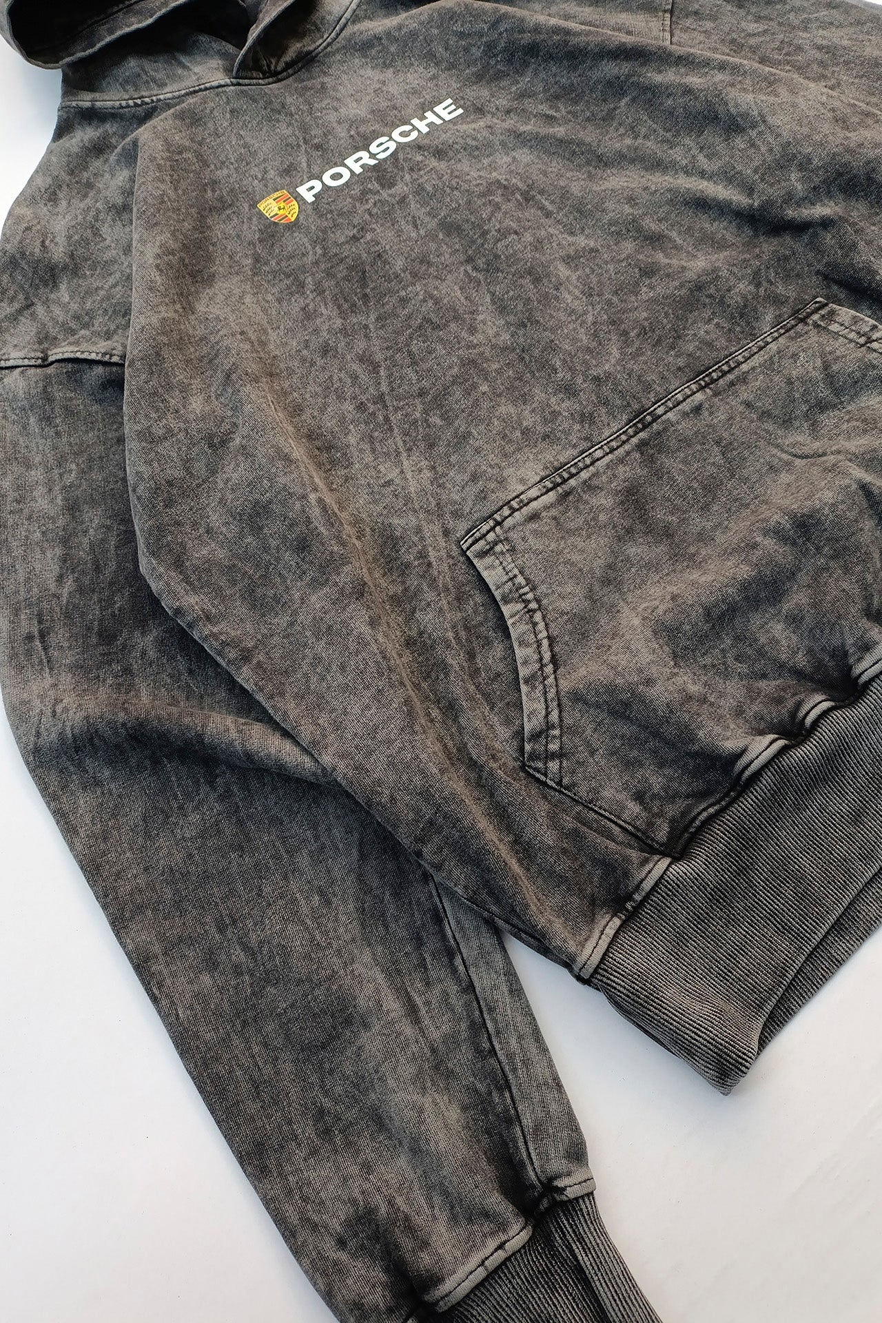 Hoodie en ASID WASH french terry 350 con diseño frontal y espalda